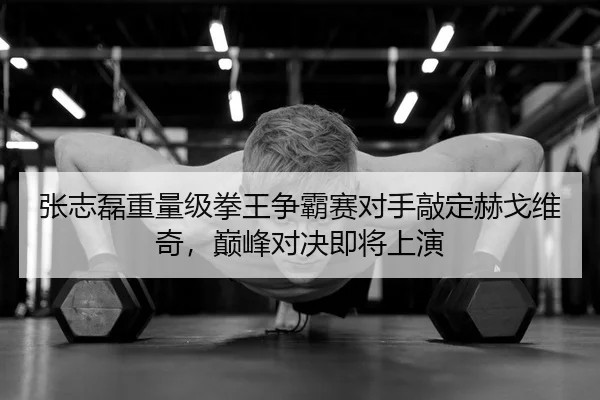 张志磊重量级拳王争霸赛对手敲定赫戈维奇，巅峰对决即将上演